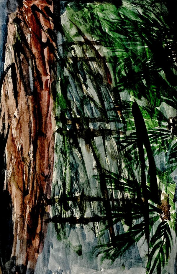 Abstract Expressionist Portrait Painting – A3 Original Artwork